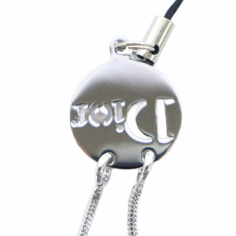 Christian DIOR Lanyard Charm Key Holder Logo Silver Color - GY18 MQ - OH