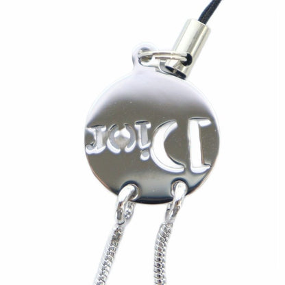 Christian DIOR Lanyard Charm Key Holder Logo Silver Color - GY18 MQ - OH