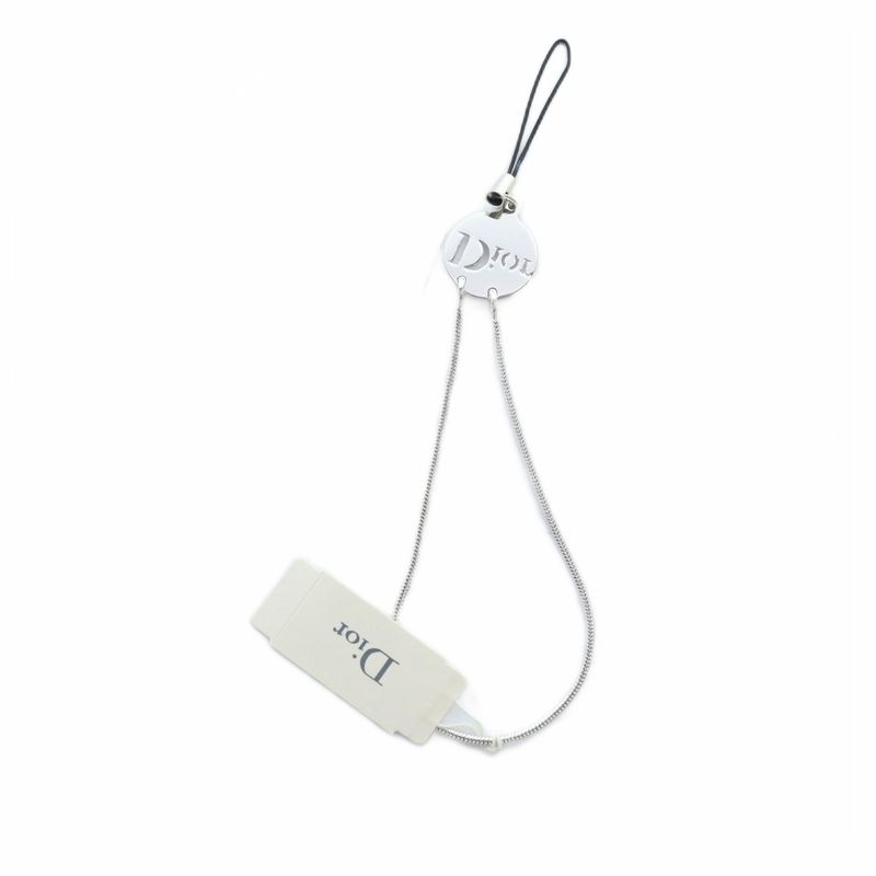 Christian DIOR Lanyard Charm Key Holder Logo Silver Color - GY18 MQ - OH
