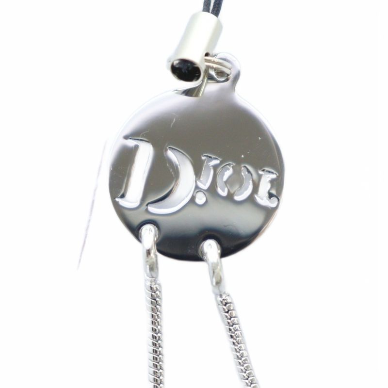 Christian DIOR Lanyard Charm Key Holder Logo Silver Color - GY18 MQ - OH