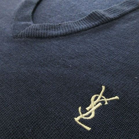 Yves Saint Laurent YVES Saint Laurent Pour Homme Knitted Sweater V-neck Long