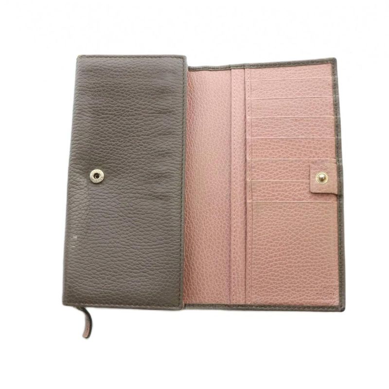Gucci Long Wallet Leather Logo Brown - GY18 MQ