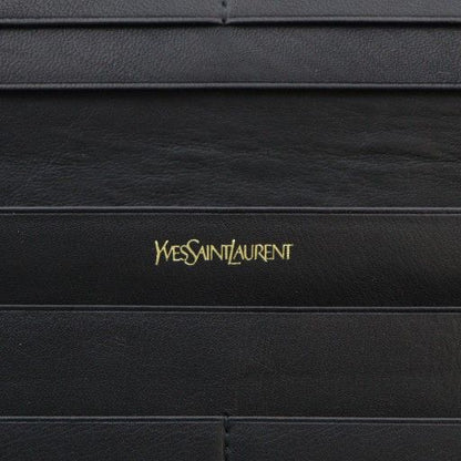 Yves Saint Laurent YVES Saint Laurent Long Wallet Leather Shape Pressed Logo
