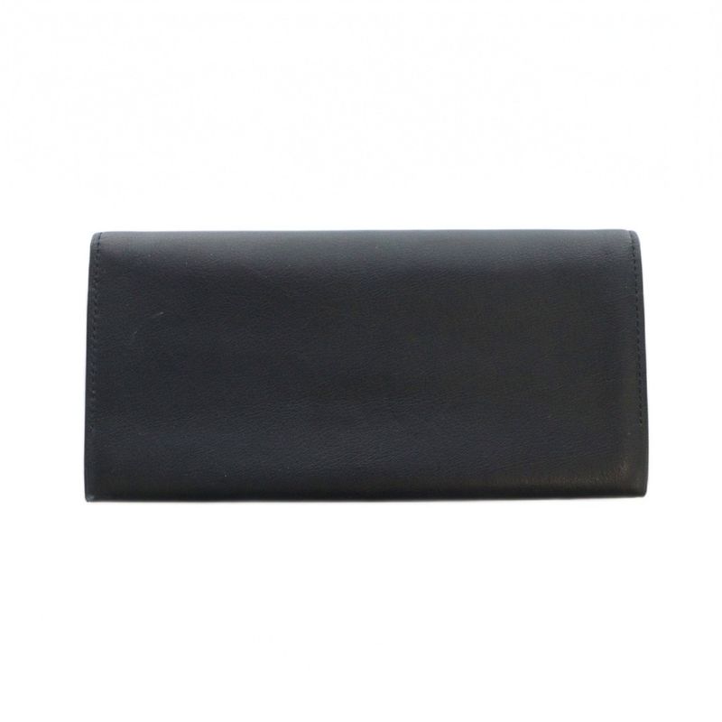 Yves Saint Laurent YVES Saint Laurent Long Wallet Leather Shape Pressed Logo