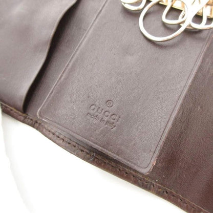 Gucci Shimmer 6-strap Key Case Leather GG Signature Embossed Brown 138093 UO -
