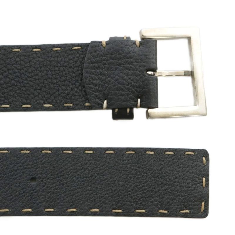 Fendi Belt Dove Leather Stitching 90 36 Black XZ - GY19
