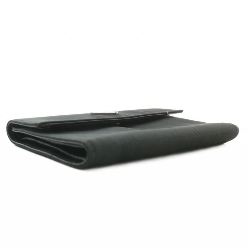 Prada Wallet Trifold Nylon Leather Triangle Logo Plate Black XZ - GY11