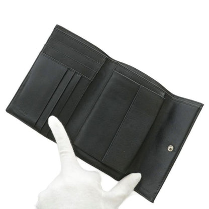 Prada Wallet Trifold Nylon Leather Triangle Logo Plate Black XZ - GY11