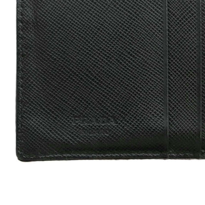 Prada Wallet Trifold Nylon Leather Triangle Logo Plate Black XZ - GY11