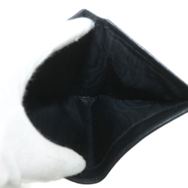 Prada Wallet Trifold Nylon Leather Triangle Logo Plate Black XZ - GY11