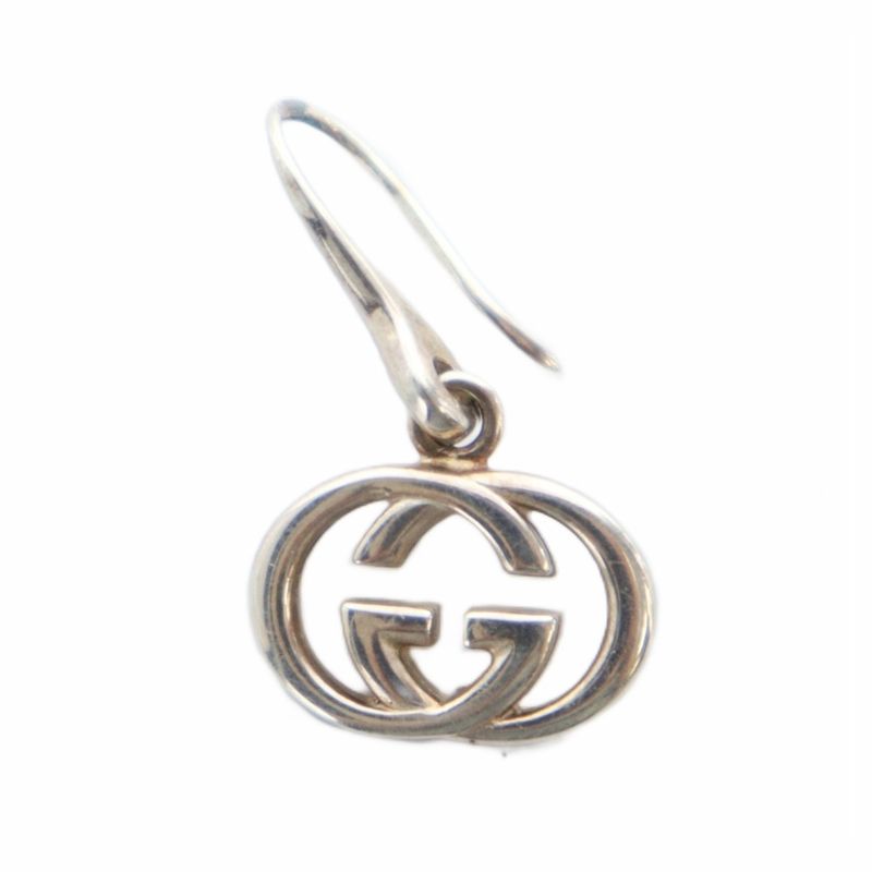 Gucci One Ear Earrings Accessories GG Logo Interlocking Silver925 Silver Color