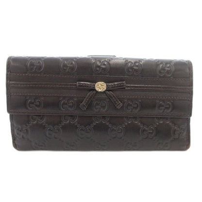 Gucci 256933 W Hook Guccissima Foldable Long Wallet With Coin Purse Leather