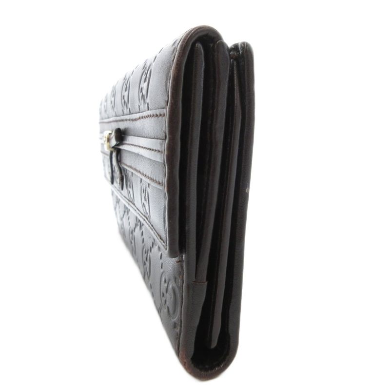 Gucci 256933 W Hook Guccissima Foldable Long Wallet With Coin Purse Leather