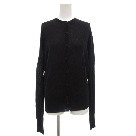 Balenciaga Vintage Cardigan Knit Long Sleeve Light Hand Wool 38 B Logo Embroider