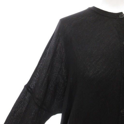 Balenciaga Vintage Cardigan Knit Long Sleeve Light Hand Wool 38 B Logo Embroider