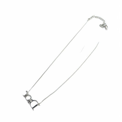 Christian DIOR Necklace Accessories Pendant Logo Top Silver Color - GY11 MQ - OH