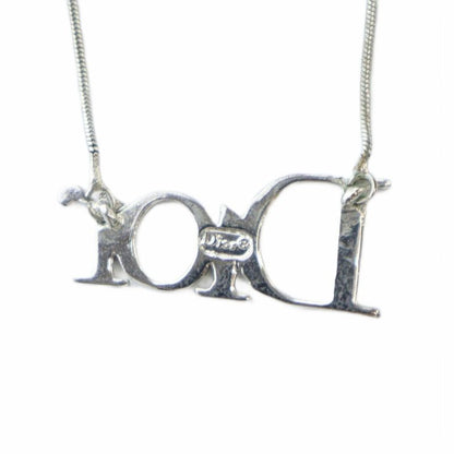 Christian DIOR Necklace Accessories Pendant Logo Top Silver Color - GY11 MQ - OH