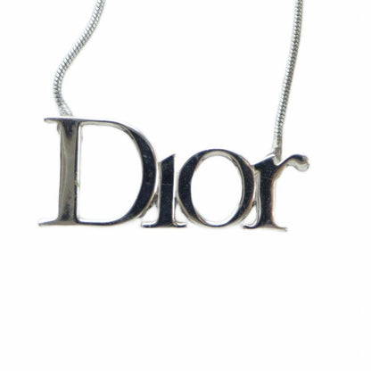 Christian DIOR Necklace Accessories Pendant Logo Top Silver Color - GY11 MQ - OH