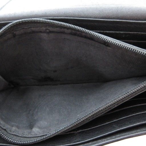 Gucci Shimmer Long Wallet Signature Leather Genuine Leather Black 309760-2067