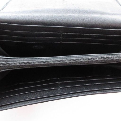 Gucci Shimmer Long Wallet Signature Leather Genuine Leather Black 309760-2067