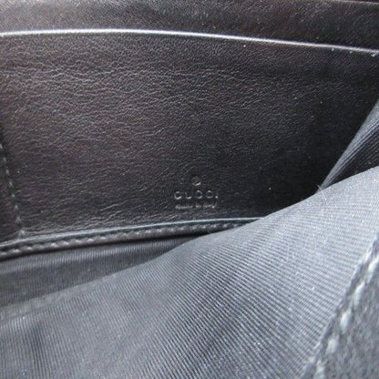 Gucci Shimmer Long Wallet Signature Leather Genuine Leather Black 309760-2067
