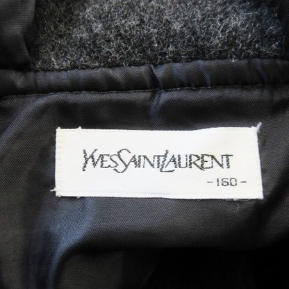 Yves Saint Laurent Vintage Duffle Coat Long Hood Wool 160 Charcoal Gray