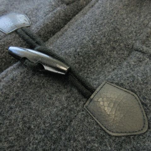 Yves Saint Laurent Vintage Duffle Coat Long Hood Wool 160 Charcoal Gray