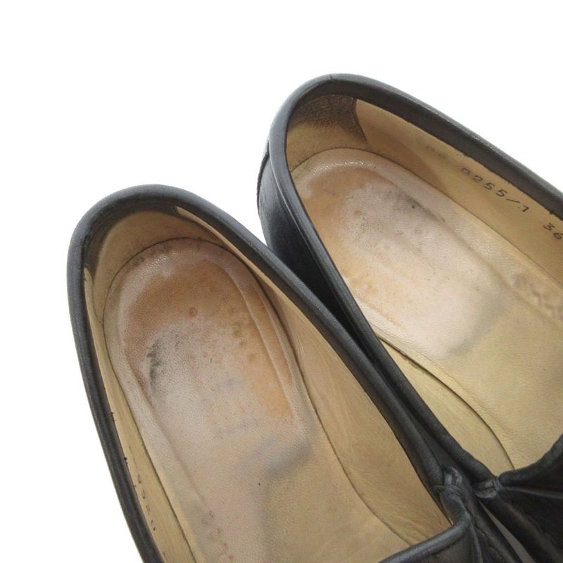 Gucci Horsebit Loafer Moccasins Leather 36.5 Black JS - GY18