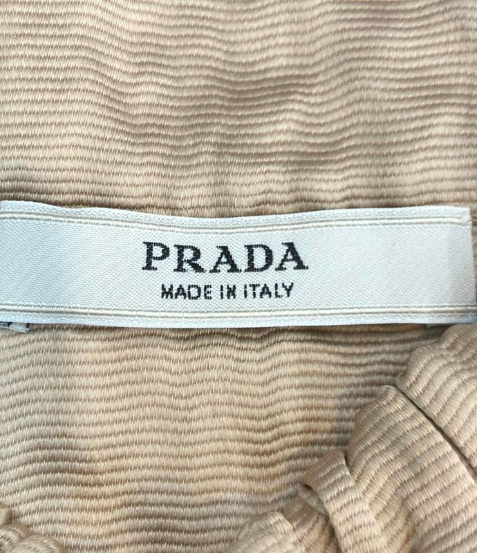 Prada Jacket Center Ribbon Fabric Tie Tan Collar Spring-summer 2009 P6477 XJ9