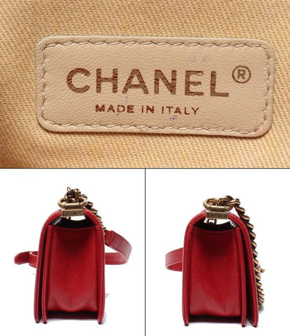 Chanel Boy Chanel Chain Shoulder Bag Gold Hardware Matelasse Women Chanel