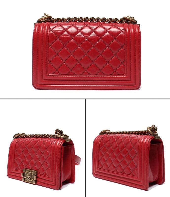 Chanel Boy Chanel Chain Shoulder Bag Gold Hardware Matelasse Women Chanel