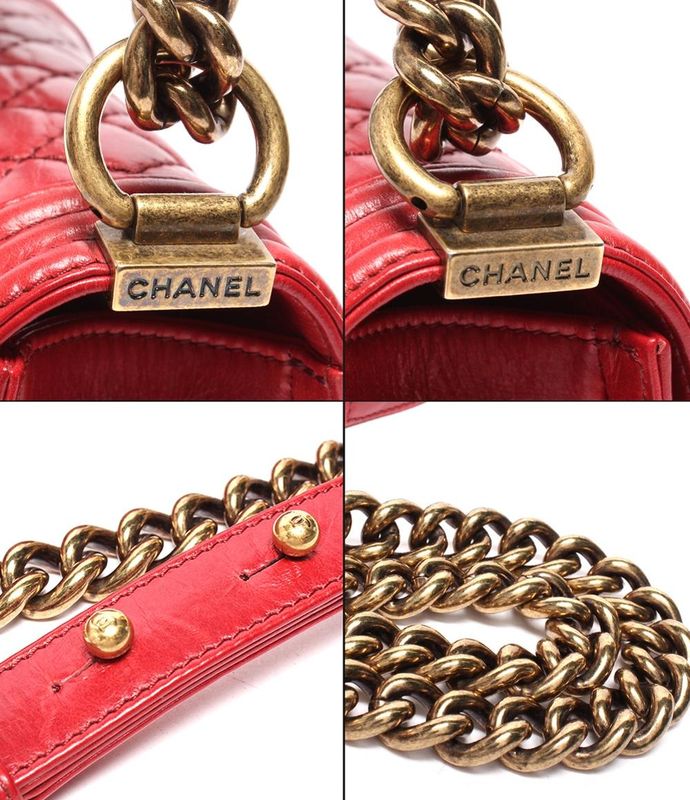 Chanel Boy Chanel Chain Shoulder Bag Gold Hardware Matelasse Women Chanel