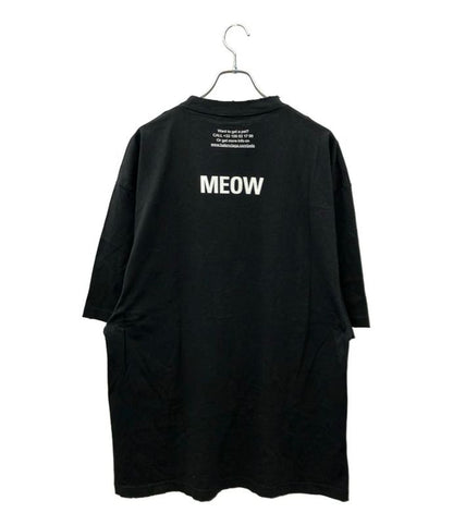 Balenciaga Short Sleeve T-shirt Ilovecat Damaged Oversized Cat Photo Print JT13