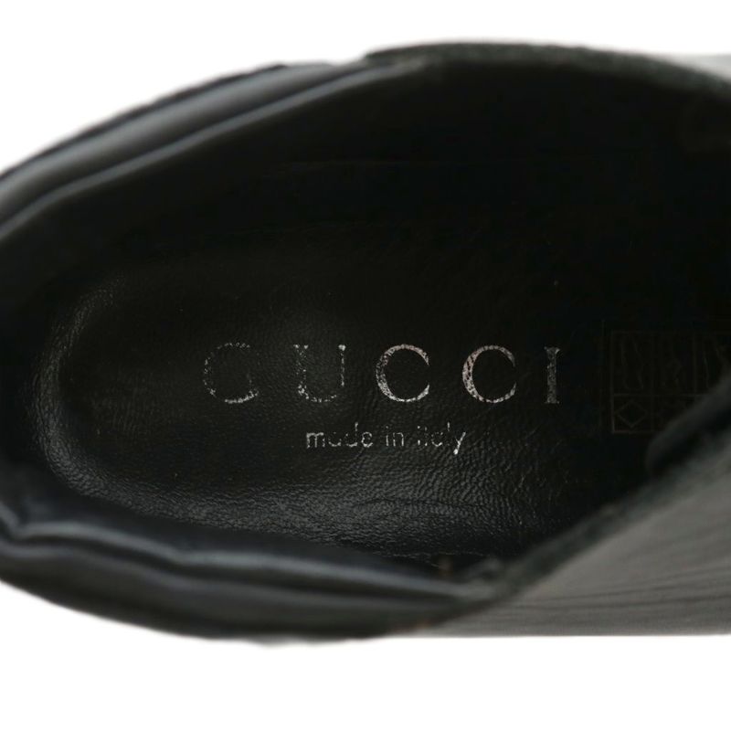 Gucci Chukka Boots Wallaby Leather 37 24cm (9.45in) Black XZ - GY19