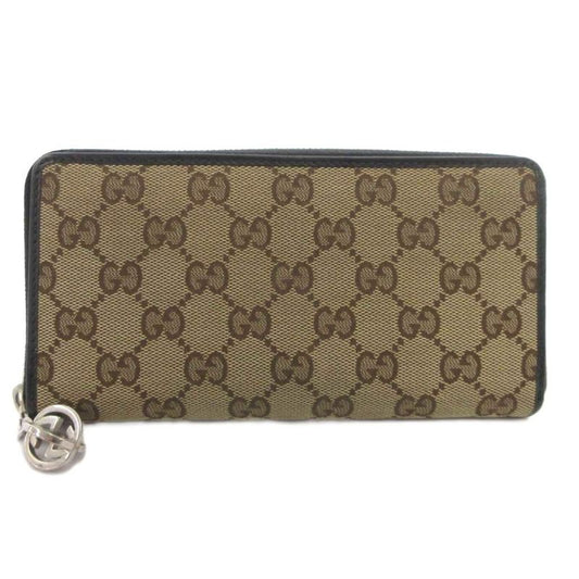 Gucci 233025 Guccissima GG Canvas Long Wallet With Coin Purse Round Zipper