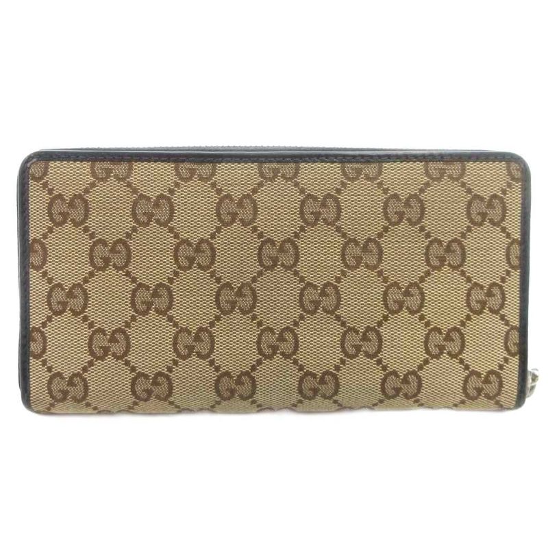 Gucci 233025 Guccissima GG Canvas Long Wallet With Coin Purse Round Zipper