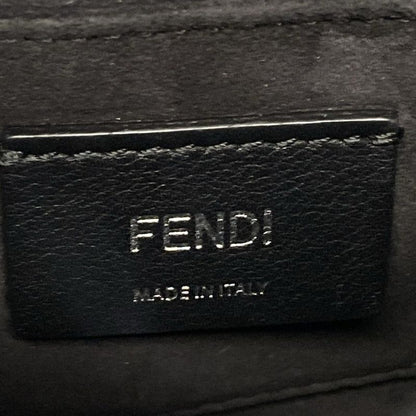 Fendi Shoulder Bag Mini Canai 8m0381 Black Chain Shoulder Leather