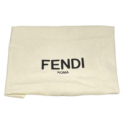 Fendi Shoulder Bag Mini Canai 8m0381 Black Chain Shoulder Leather