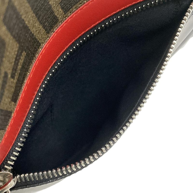 Fendi One Shoulder Bag - 7vz033 Black Brown And Red Leather