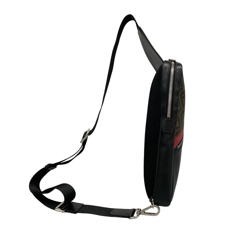 Fendi One Shoulder Bag - 7vz033 Black Brown And Red Leather