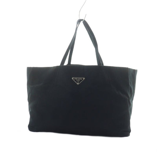 Prada Tote Handbag Triangle Logo Plate Nylon Black - GY11 MQ