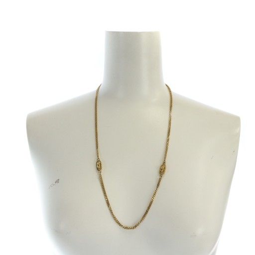 Christian DIOR Necklace Accessories Logo Chain Gold Color - GY18 MQ