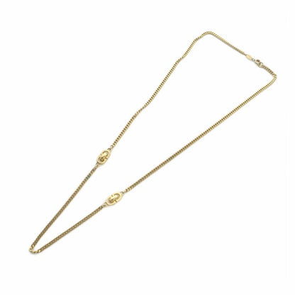 Christian DIOR Necklace Accessories Logo Chain Gold Color - GY18 MQ