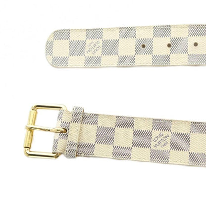 Louis Vuitton M9835 Belt Damier Azure Logo Leather 85 34 White - GY01 MQ - OH