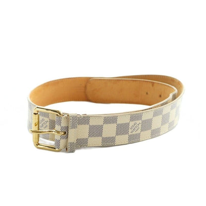 Louis Vuitton M9835 Belt Damier Azure Logo Leather 85 34 White - GY01 MQ - OH