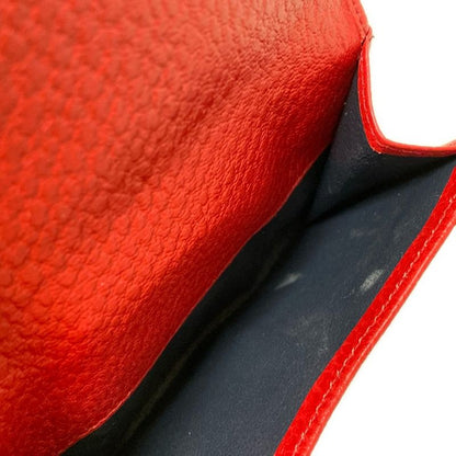 Gucci W Hook Wallet In Red And Dark Navy Leather