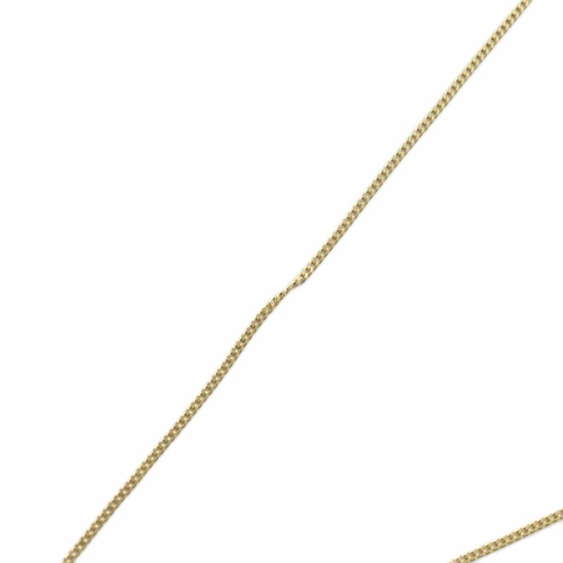 Christian DIOR Necklace Accessories Pendant Logo Rhinestone Gold Color - GY18