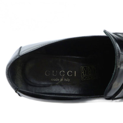 Gucci Loafers Moccasins Square Toe Logo 35.5 22.5cm (8.86in) Black - GY18 MQ -