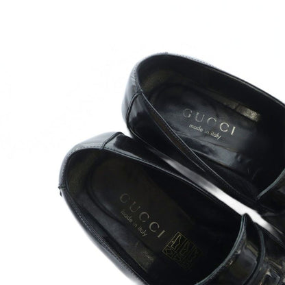 Gucci Loafers Moccasins Square Toe Logo 35.5 22.5cm (8.86in) Black - GY18 MQ -