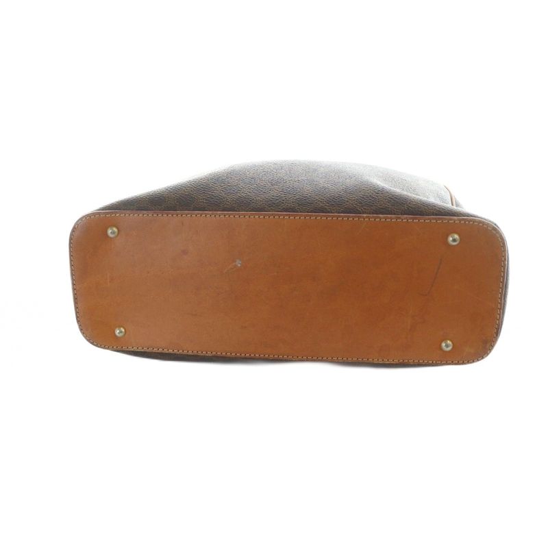 Celine MC98 2 Handbag Logo Macadam Pattern Leather PVC Brown - GY18 MQ